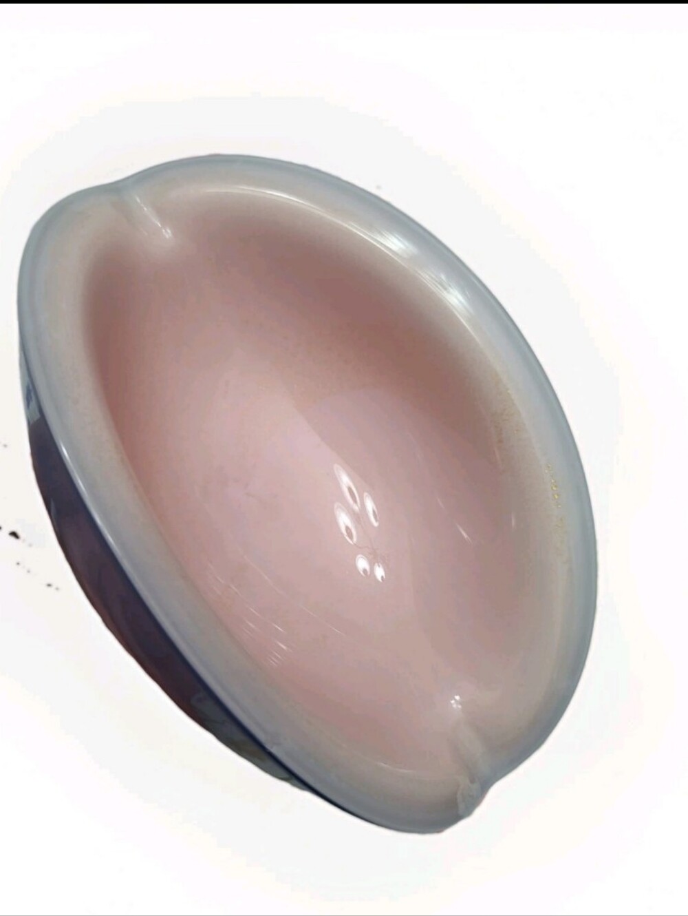 ALFREDO BARBINI Murano Glass  Lavender And  Pink Bowl MCM Large Oval Bowl - Read
